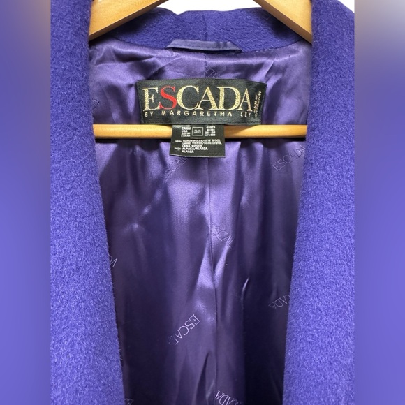 Escada New Wool & Alpaca Lux Purple Coat 36 - Picture 6 of 8